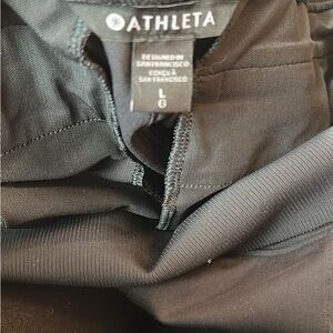 Athleta Black Tuxedo Stripped Joggers